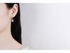 925 Sterling Silver Women's Teardrop Moissanite Ear Cuffs with PT950 Gold Plating