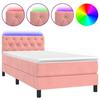 Maison Exclusive - Sommier à lattes de lit avec matelas et LED Rose 80x200 cm