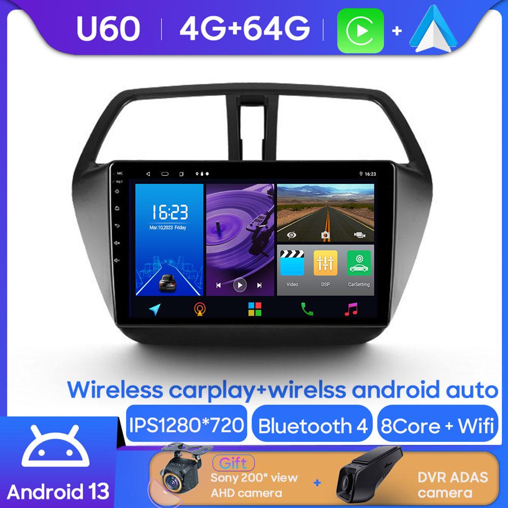 For Suzuki SX4 S Cross 2012-2016 Android Car Radio Automotive Multimedia Player Navigation GPS Carplay Touch Screen Auto Stereo
