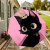 Royal Kitty Umbrella: A Charming Companion for Outdoor Adventures, Featuring Auto-Open/Close Mechanism and Lightweight Design - Perfect as a Gift
