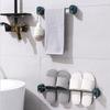 Bathroom Single Towel Rack Perforation Free Wall Mounted Towel Bar Bathroom AccessoryWhite Lengthened