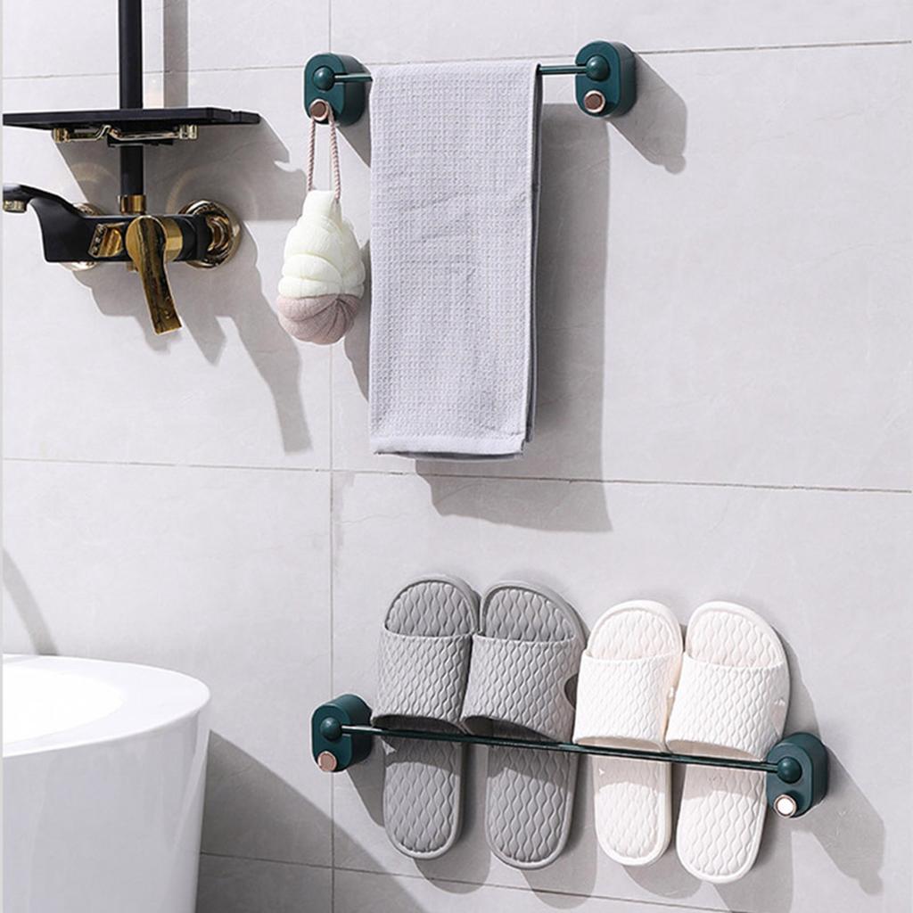 Bathroom Single Towel Rack Perforation Free Wall Mounted Towel Bar Bathroom AccessoryWhite Lengthened