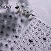 Self Adhesive Nail Decorations Halloween Art Stickers, 3D Embossed Skeleton Hand Pumpkin Bat DIY Home Manicure Tools Black Decals,