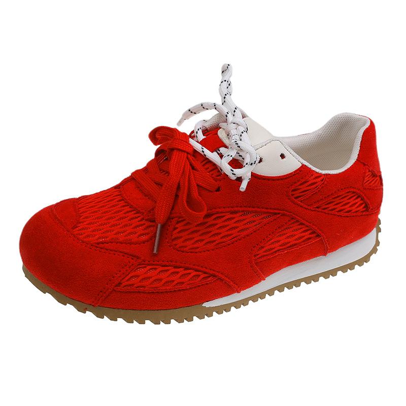 Dexun shoes women's 2025 new popular summer super fire mesh breathable casual shoes thin baseplate shoes versatile Forrest Gump shoes