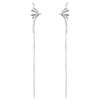 No pierced ears, ear clips, advanced sense, cold wind design sense, personalized earrings, women's long tassel butterfly ear bone clips
