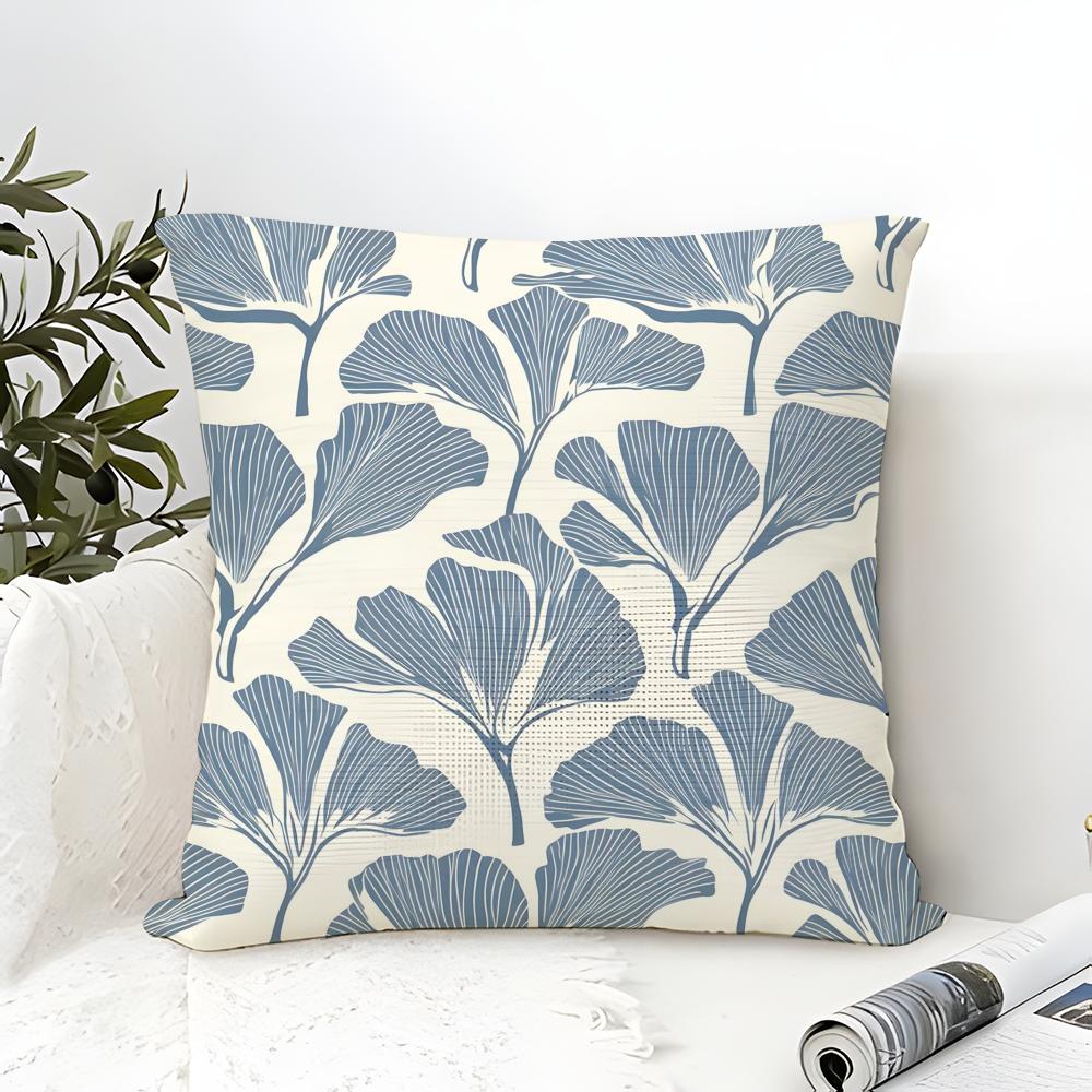 Minimal Artistic Leaf Texture Pillow Case Linen Pillow Case Sofa Home Decor Cushion Cover Cushion Cove