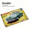 Vintage Metal Tin Sign Morris Mini Retro Car Wall Art Garage Bar Decor Rustic Man Cave Home