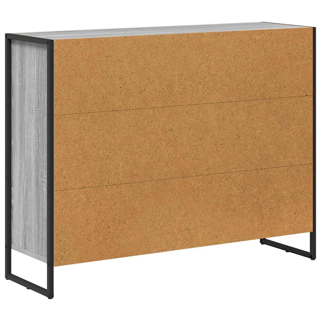 Side Cabinet Grey Sonoma 96.5 X 30 X 75 Cm Particleboard