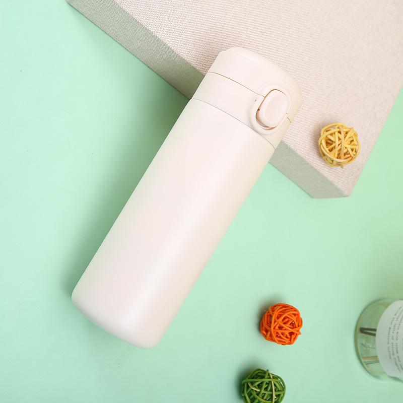 Enkel rostfri snäpplock ärtmugg bärbar lås vakuumisolerad mugg vattenmugg