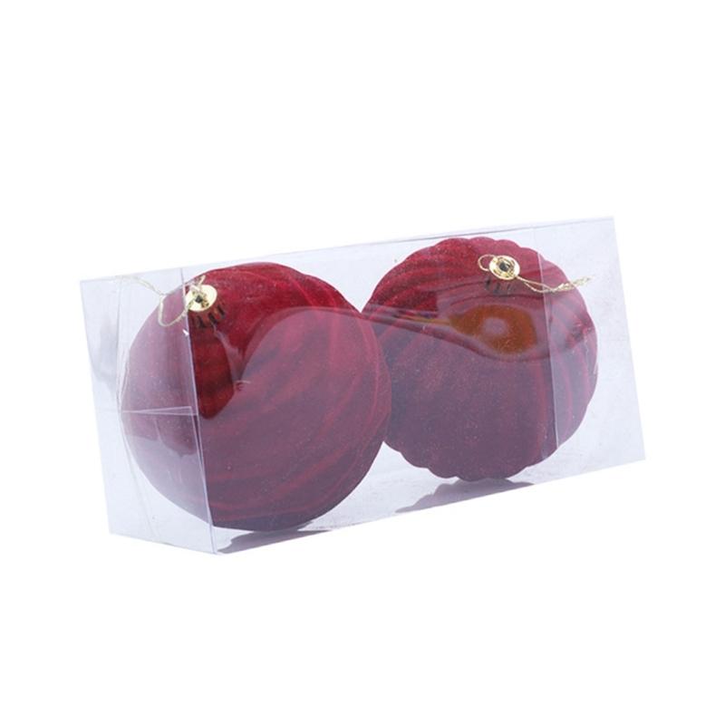2Pcs Christmas Baubles Ornament Shatterproof Decorative Baubles For Tree Wreath