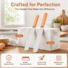 Wood Handle Stainless Steel Spatula Straight Blade Bread Cream Scraper  Cake Decorating