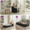 Folding Sofa Bed Black 200 x 70 x 15 cm Fabric