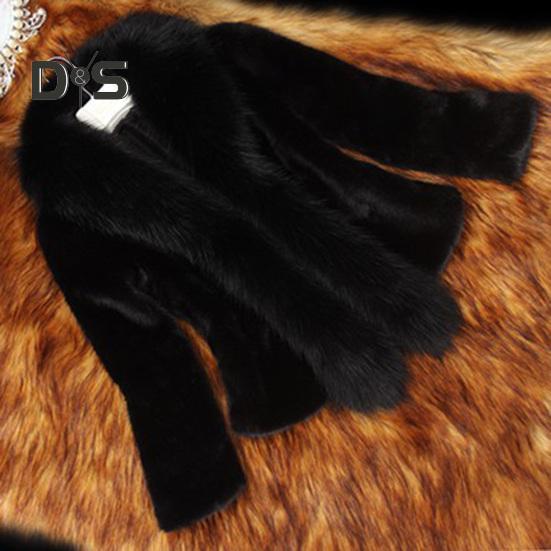 Téli női kabát Vastag műszőrme, hőtartó egyszínű, hosszú ujjú, luxus stílusú otthoni buli iroda Klub vakációkabát