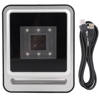 Pevný snímač čárových kódů 1D QR 2D HandsFree Stolní čtečka čárových kódů s USB kabelem LED světlo
