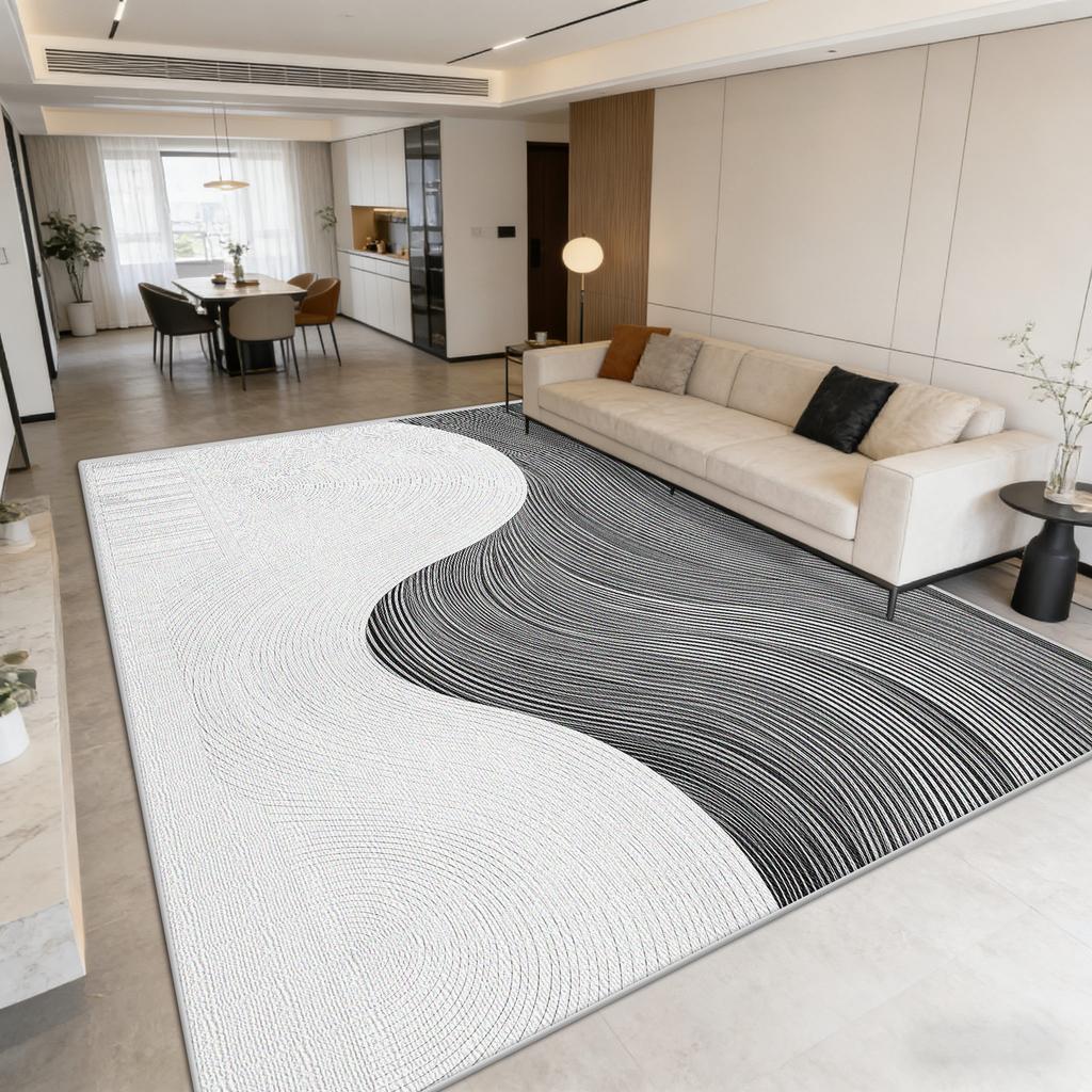 Modern Minimalism Geometric Carpet Home Large Area Non-slip Washable Rugs Easy Clean Cloakroom Bedroom Customizable Floor Mat