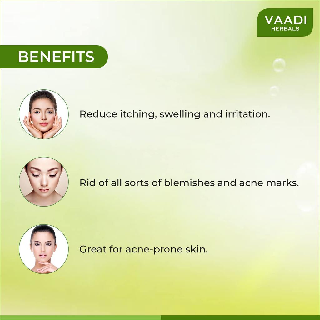 Vaadi Herbals Sabonete de Tea Tree Calmante Terapia Anti-Acne 75g x Pacote com 6 Para Pele Clara e Radiante