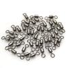 250pcs High Strength Fishing Barrels Swivels Rolling Fishing Tackle Line Connector Swivels Fishing Tackle Tool Enduring