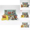 Tom And Jerry Blind Box Abs Figurines Holding Food Mini Models For Car Desktop Decoration Collectors
