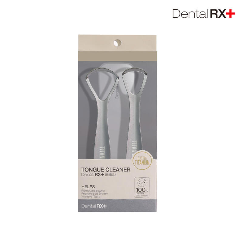 ZAHNARZT RX Semi-Permanenter Titan-Zungenreiniger Beutel enthalten (2 Arten)