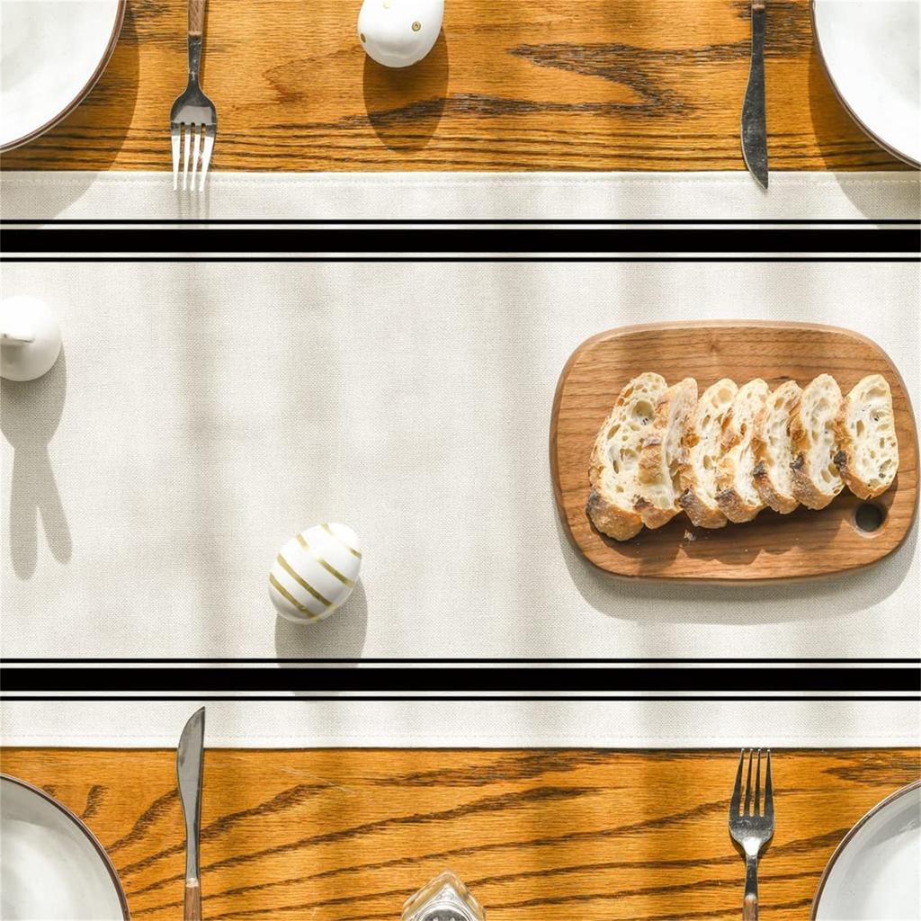 Easter Table Runner, Spring Summer Seasonal Holiday Kitchen Dining Table Decoration For Indoor Outdoor Home Party Decor