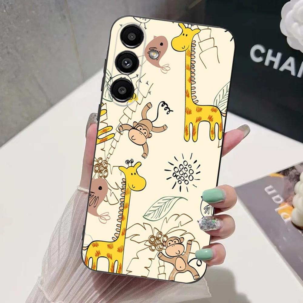 giraffe illustration Phone Case For Samsung S24,S21,S22,S23,S30,Ultra,S20,Plus,Fe,Lite,Note,10,9,5G Black Soft Cover Samsung S24