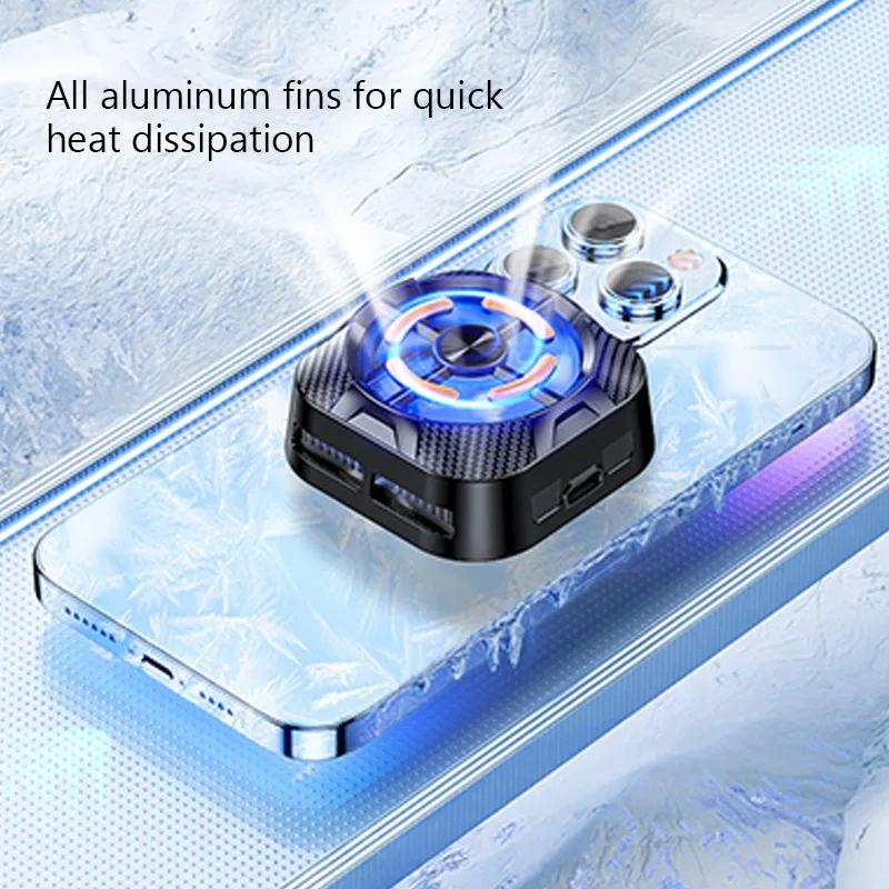X79 Magnetic Cell Phone Cooler Mobile Phone Radiator Cooling Fan Semiconductor for Gaming