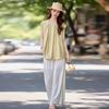 Fashion Suit Women's Summer New Temperament Casual Loose Wide-leg Pants Two-piece Set Trendy