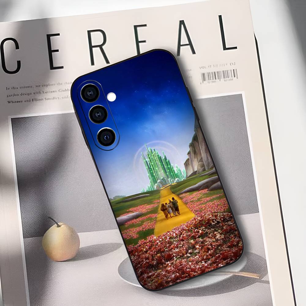 Soft Silicone Black Phone Case W-Wizard of O-OZ Great And Terrible Design for Samsung Galaxy A73/A72/A71/A70/A53/A52/A51 Series