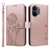 Wallet Case for Poco X8 Pro Max 5G - Leather/PU, Rose Gold, With Lanyard