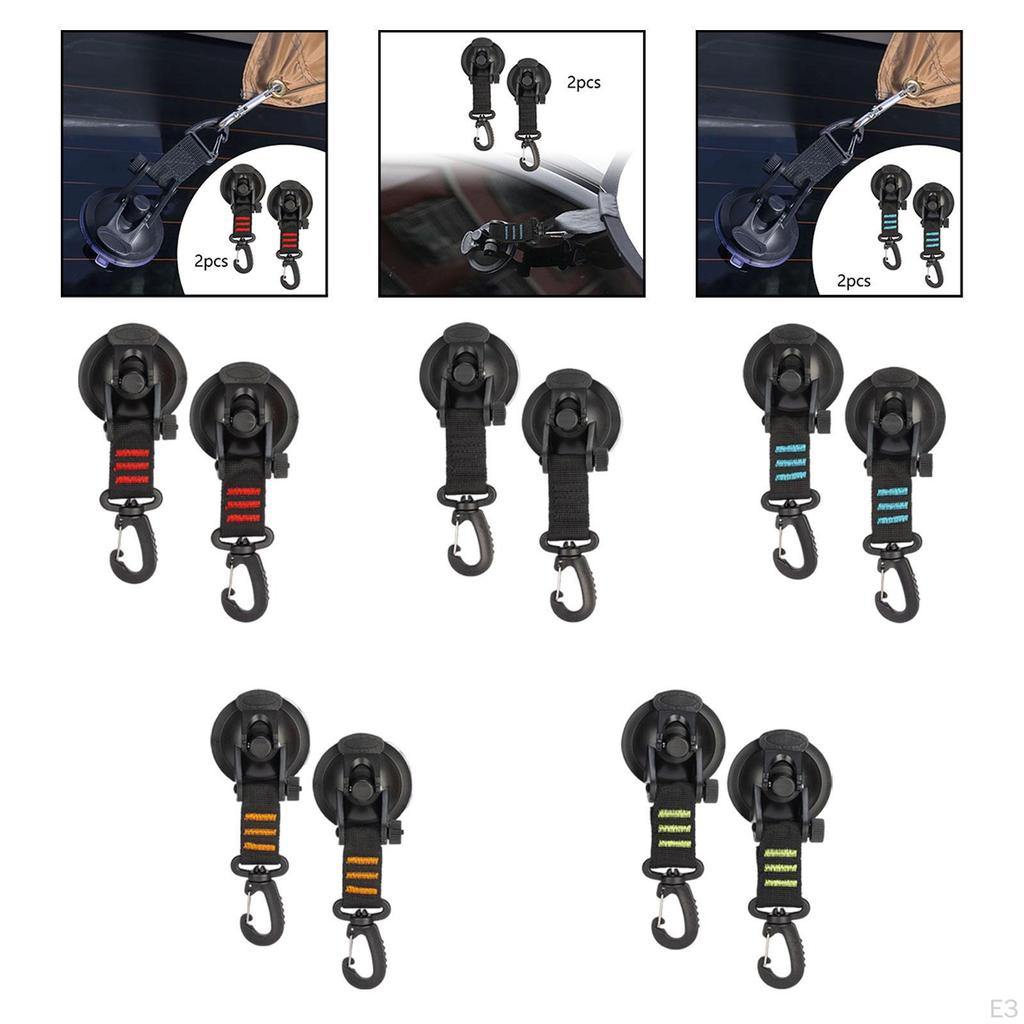 Pack of Rotating Suction Cups for Tent Anchoring