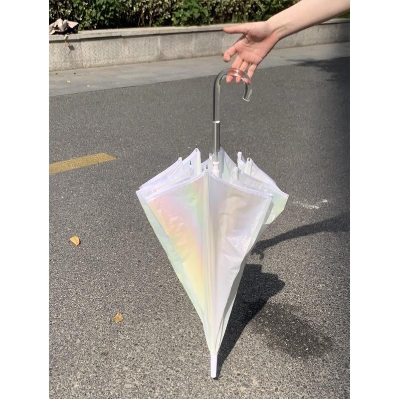 Style Korean Trendy Aurora Series Umbrella For Women Handle Long