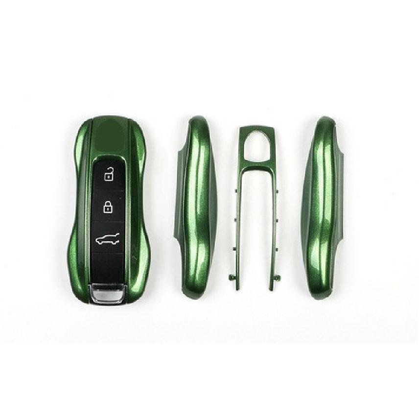 Luxury Gray Green Car Remote Key Case Replace Trim For Porsche Macan Cayenne 911