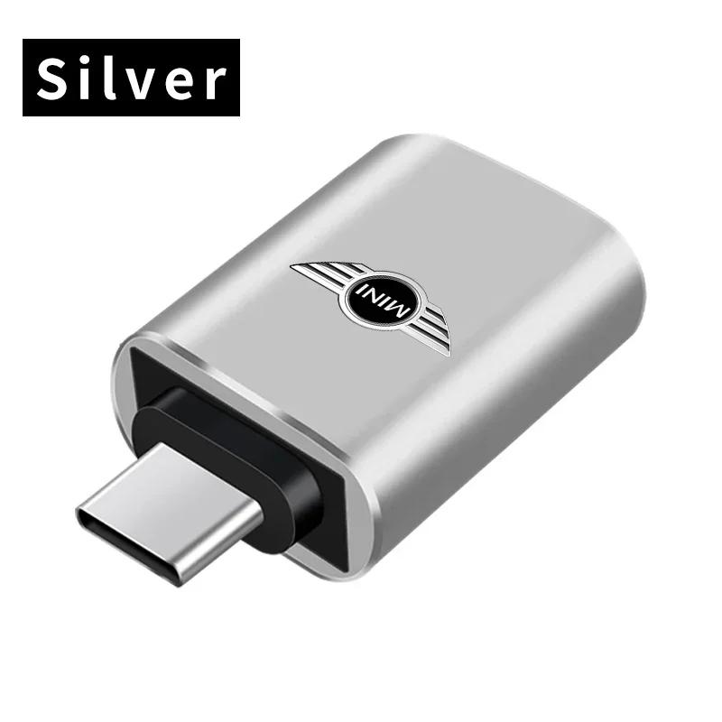 Type C To USB Port Converter Charging Cable Adapter For Mini Cooper JCW Works F54 F55 F56 F57 F60 R50 R52 R53 R55 R56 R57 y9