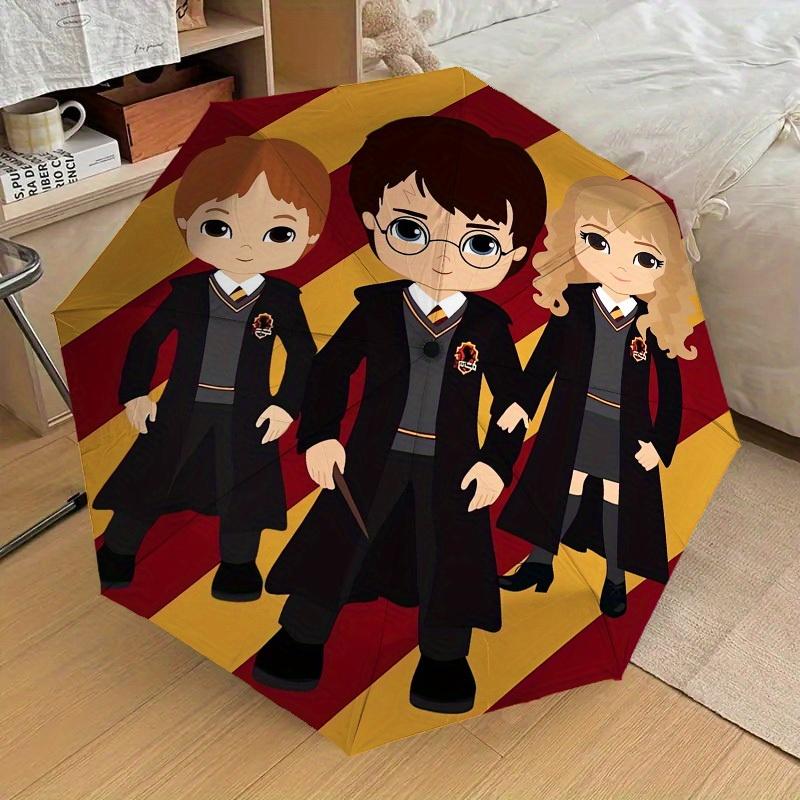 1pc Harry Potter, Hogwarts Themed High-quality Umbrella,Automatic Opening and Closing Umbrella,Multi-functional Umbrella G0811150