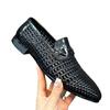 Summer new hollow men's shoes breathable casual leather shoes men's hand-woven one-pedal versatile