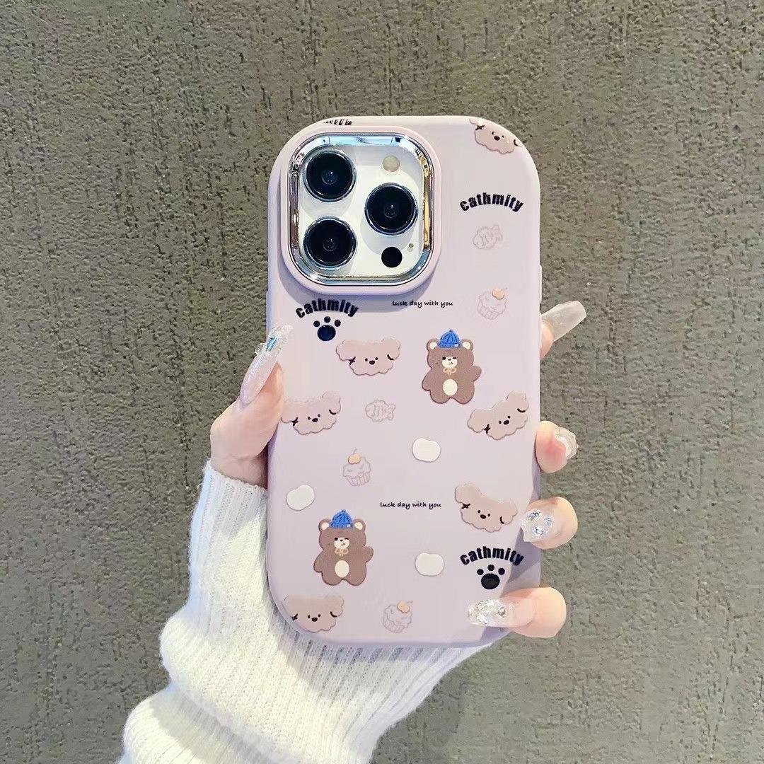 

Полный экран медведь 14pro милый 15promax мобильный телефон чехол Iphone16 девушка 13/12 iphone7p/8p
