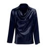 Elegant Women Fashionable Solid Color Casual Long Sleeve V Neck Pullover Top Shirt