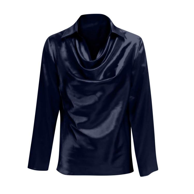 Elegant Women Fashionable Solid Color Casual Long Sleeve V Neck Pullover Top Shirt