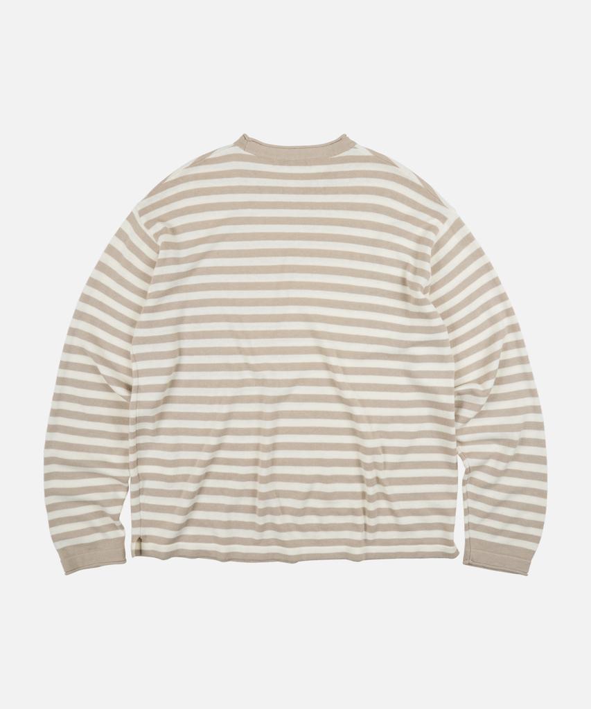 FRIZMWORKS Stripe Knit Long Sleeve _ Beige