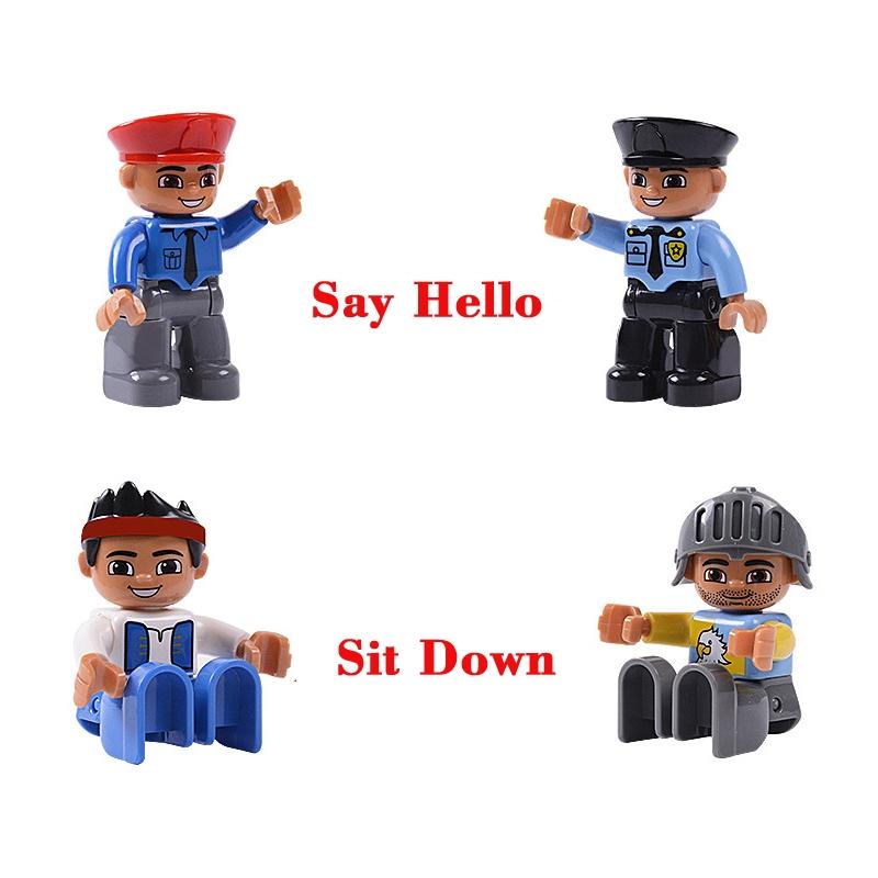 Model de figurină Minifigură de dimensiuni mari Familie de păpuși cu bloc de construcție compatibile cu jucărie cu particule mari