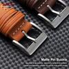 Retro Genuine Cowhide Watch Band Business Full-grain Leather Strap 18mm 20mm 22mm Quick Release Wristwatch Bands with Pin Buckle