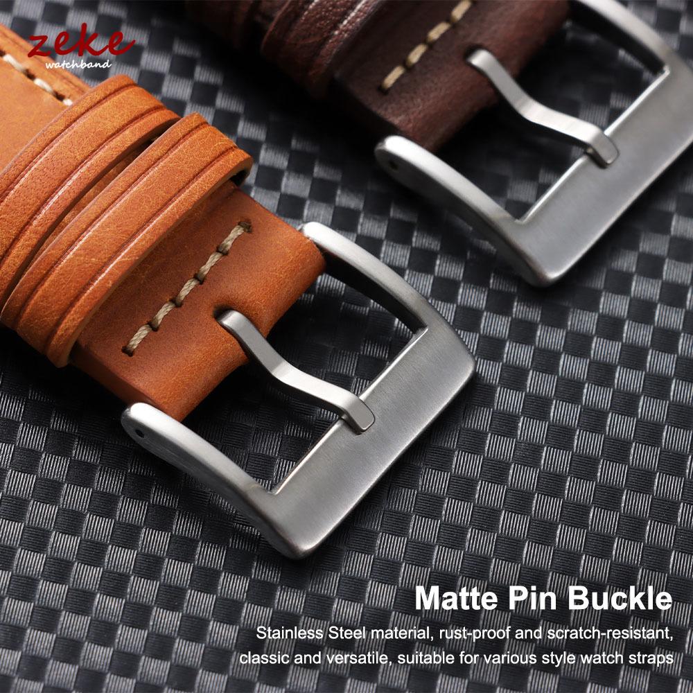 Retro Genuine Cowhide Watch Band Business Full-grain Leather Strap 18mm 20mm 22mm Quick Release Wristwatch Bands with Pin Buckle