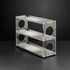 Tabletop Organizer with Acrylic Shelves Compact 3-Tier Storage Rack Long-Lasting