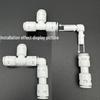 Water Purifier T-type PE Pipe Connector with Elbow and Stopper Plug