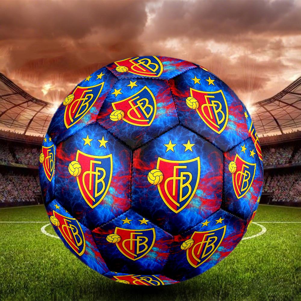 FC Basel 1893 Pallone da Calcetto Indoor Taglia 5 Colorato Per Tutte le Età Cucito a Macchina PVC Pronto per la Competizione Resistente Alta Rimbalzabilità