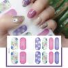 Flower Gradient Nail Sticker Full Wraps Nail Art Stickers Self-Adhesive Nail Art Decal Strips for DIY Nail Art Decor