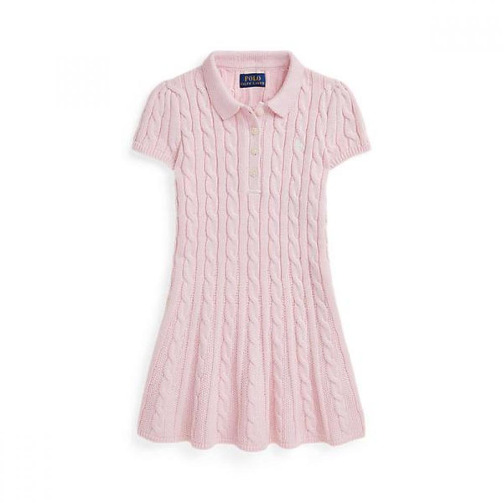 Polo Kids Girl Cable Knit Cotton Polo Sweater Dress Cwpodrsr3d20888650 3