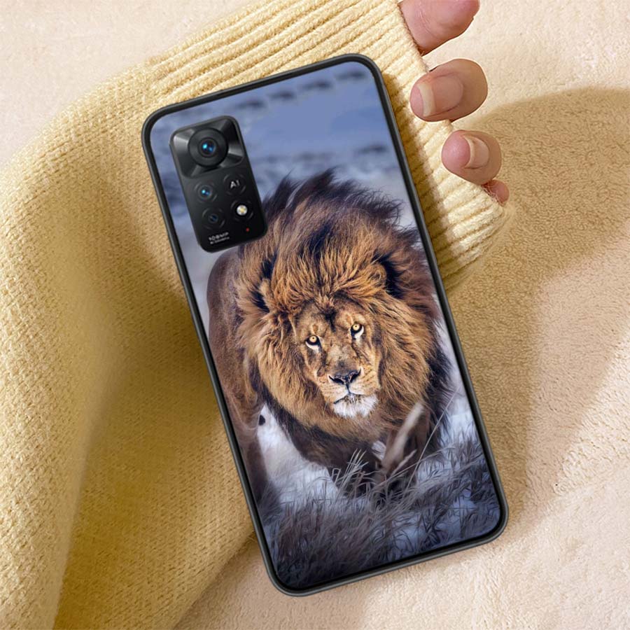 Lion Alpha Male Cub Phone Case For Redmi 13C 14C Note 14 13 Pro Plus 5G Clear Capa 12 12C 10A 10C 10 9A 9C 9T 9 8 Pro Cover TPU