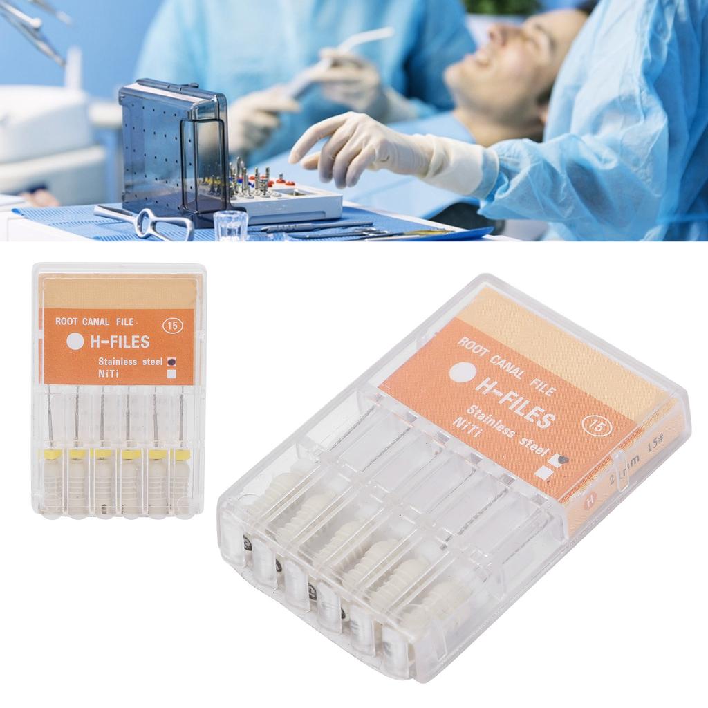 Profesyonel Kök Kanal Dosyaları Paslanmaz Çelik Endodontik H Dosyası Diş Alet Aksesuarı