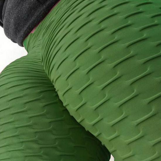 European & American Style Peach Butt Jacquard High Waist Yoga Leggings - Butt Lifting Sports Pants